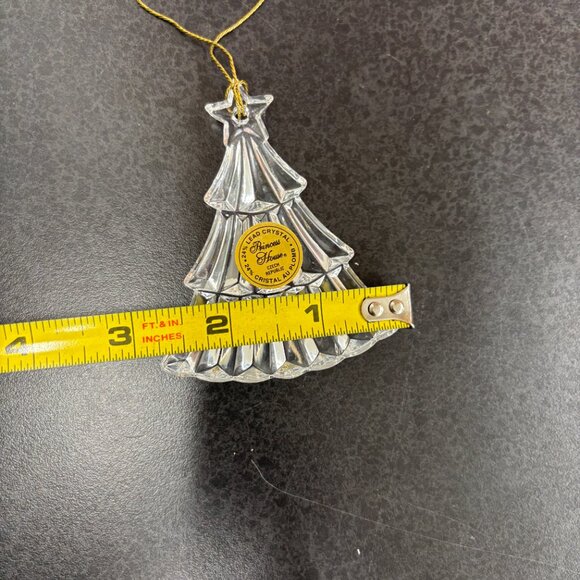 Princess House Lead Crystal Wreath, Christmas Tree & Candle Stick Set Of 3 #729 - Picture 10 of 11